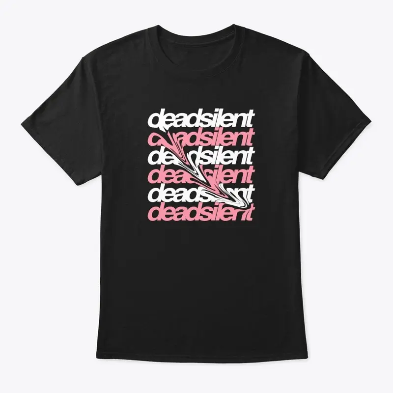 Dead Silent Smudge T-Shirt Black/Pink